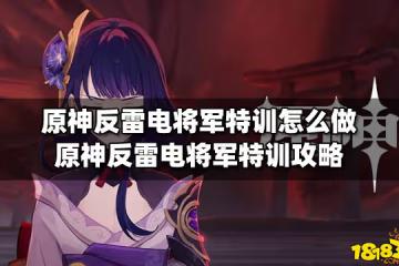原神反雷電將軍特訓怎麼做 原神反雷電將軍特訓攻略