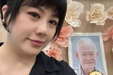 陳彥行曬照悼念亡父，趴棺木哭到眼腫，父女情深感動一眾網民