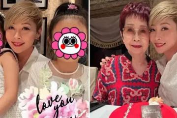湯盈盈帶兩個女兒過節！2個女兒開心出鏡，8歲大女兒神似父親，小女兒活潑可愛像媽媽