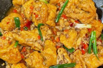 肉末炒豆泡（下飯菜）
