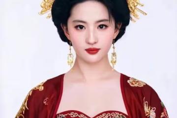 37歲劉亦菲穿唐裝太驚艷,一身刺繡紅袍國色天香,不愧是神仙姐姐