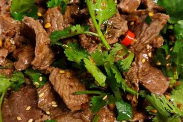 不用爆炒的香菜拌牛肉