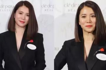 袁詠儀的時尚真難懂，西裝外套直接當裙子穿，「肌肉腿」都露出來了