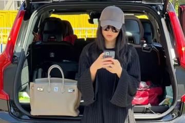 朱珠開70萬座駕外出,16萬名牌包隨手放後車廂,結婚後被寵成公主