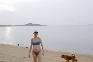 懷孕也超辣！楊祐寧妻Melinda挺三胎穿比基尼　真實身材曝光網友嚇壞了
