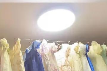 女子將婆婆給女兒買的裙子掛起來,不知不覺掛滿整個陽台,太多啦