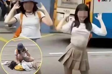 不作不死！兩女子澳門馬路直播跳舞，大客車不慣著，直接撞倒一人