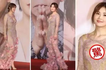 阿Sa個子不高但「比例勻稱」!微透粉長裙也能駕馭,網贊:穿得飽滿又優雅