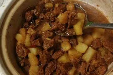土豆燉牛肉,多吃肉禦寒