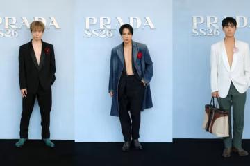 男裝周｜KAI大露胸肌腹肌來看秀　PRADA亂世中尋找和諧與自由