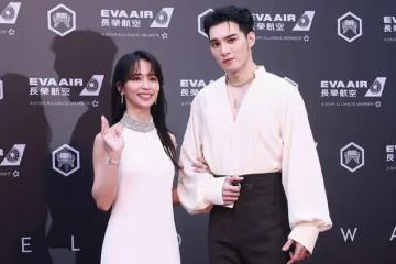 金曲紅毯｜八十八顆芭樂籽主唱蓬蓬裙笑搶第一美　女友水源路希子妙搭「踩到狗屎」