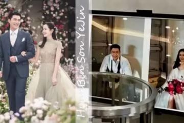 玄彬孫藝珍再曝新婚紗照,兩人親密依偎牽手放閃,超大婚戒首曝光