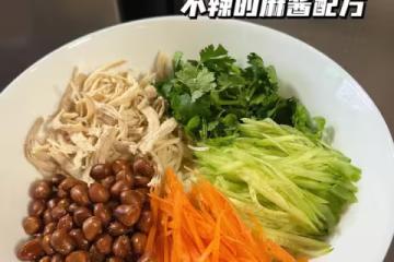 快手雞絲拌涼麵｜不辣版｜🍜醬料超贊