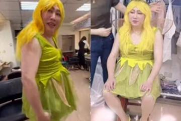 趙正平首穿女裝！穿高跟鞋露白皙美腿「狂飆髒話」　妖媚畫面全場笑哭