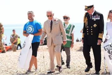 查爾斯國王帶傷現身海岸，粉絲為其健康捏把汗！