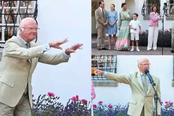 瑞典國王卡爾十六世79歲仍舞動，公主維多利亞笑翻現場！
