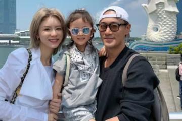 林峯一家三口游新加坡！5歲女兒格格罕見露正面！笑起來和爸爸一模一樣