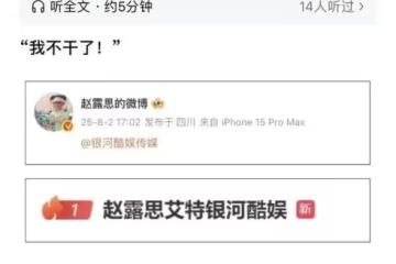 4億違約金壓垮趙露思,頂流也難逃賣身契?王晶稱別把明星當工具