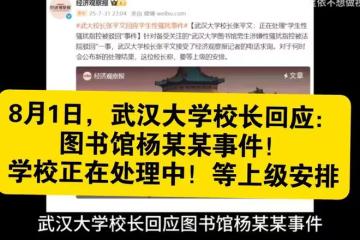 楊景媛事件,我們忽視了另外一個人,其實不能全怪武大張校長