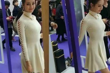 迪麗熱巴白色連衣裙出席活動，網友直呼：胖迪這身材也是沒誰了！
