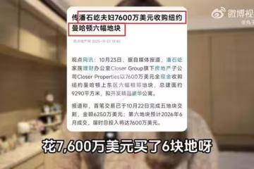 潘石屹夫婦在紐約花7600萬美元買地,這次網友為何不再罵了?