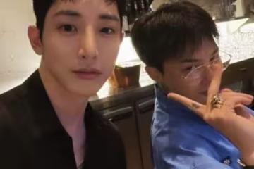 直擊/李洙赫出現了!趁G-DRAGON開演前拍大螢幕 大巨蛋現蹤跡
