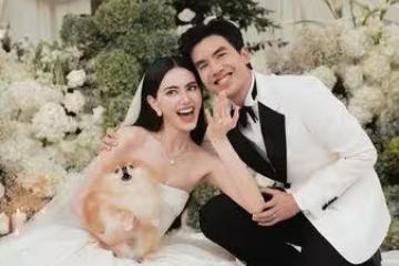 15克拉鑽戒套牢!泰國女神Mai甜嫁7年男友…「山中婚禮」頭紗吻