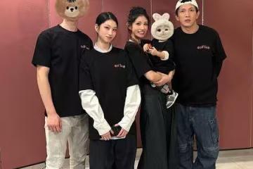 李千娜罕曬黃尚禾一家五口！　甜蜜同框：謝謝你們在