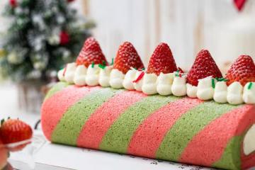聖誕節特輯：聖誕雙色蛋糕卷~超有氛圍感的一款蛋糕卷~