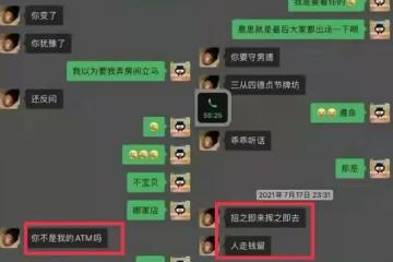 女星婚內出軌，直言「小三」是提款機，兩人聊天記錄曝光無法直視