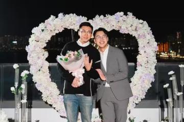 型男主播訂婚「情定6年男友」！男友單膝下跪求婚…淚回：我願意