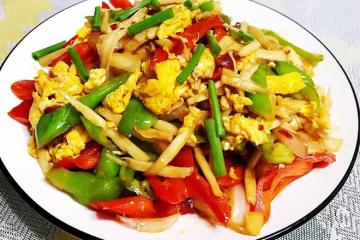杏鮑菇炒雞蛋