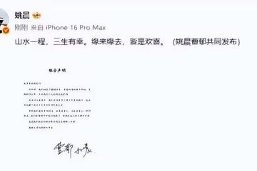 明明多年前就跟曹郁離婚,為何姚晨突然官宣?凌瀟肅終於正名了
