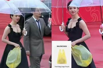 陸女星爆「拎5.7萬黃色塑膠袋」走紅毯!照片外網瘋傳 真相曝光藏洋蔥
