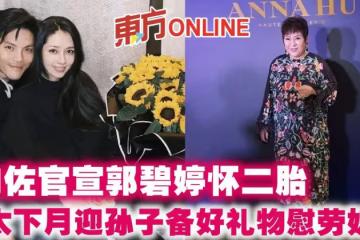 向佐官宣郭碧婷懷二胎　向太下月迎孫子備好禮物慰勞媳婦