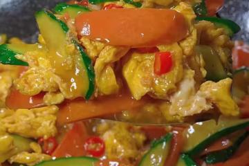 黃瓜雞蛋炒火腿