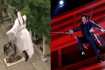 TVB劇情抽水富三代求婚名場面!吊威亞+紅圍巾+單膝跪地!網友直呼喜感十足!