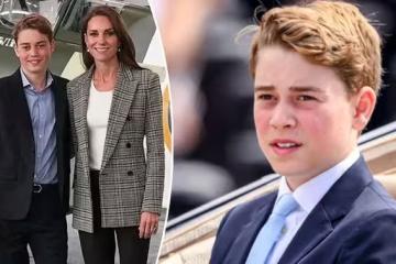 12歲喬治王子身高直逼1米75凱特,側臉神似威廉