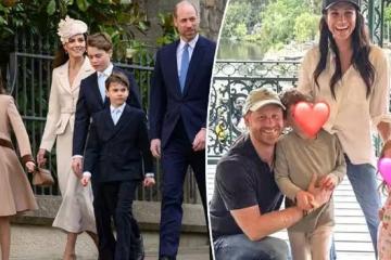 哈裡帶老婆孩子殺回英國,威廉卻帶著凱特和三個娃「連夜跑了」?