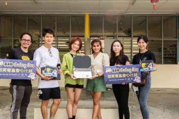 Sam攜手黃若熙為慈善當「派送員」 派發餐盒傳遞愛