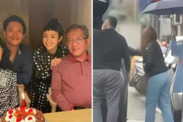 林依晨產後復出照曝光，陪著工作人員一同下車搬物品，為工作人員撐傘，網友：非常接地氣