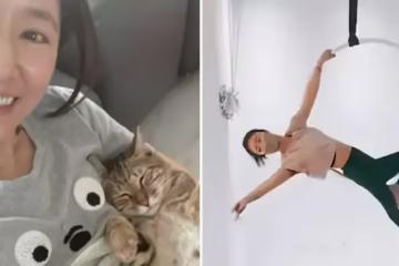 46歲林心如穿睡衣「素顏」自拍！皮膚細膩臉泛油光，超短褲秀出白嫩腿，網友稱贊：林心如狀態保持得太好了