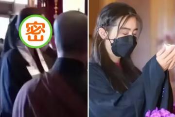 56歲王祖賢現身寺廟禮佛，眼神呆滯顯憔悴，臉蛋發福水腫認不出，網友擔心不已：「女神」照顧好自己