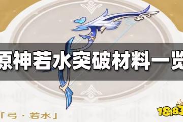 原神若水突破材料有哪些 若水突破材料一覽