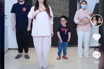 巴圖一家四口同框熱舞！老婆月子裡仍膚白貌美，3歲大兒子神似爸