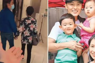 姜大衛一家出行照曝光！與妻子十指緊扣太恩愛，曹永廉子女罕露面像外公