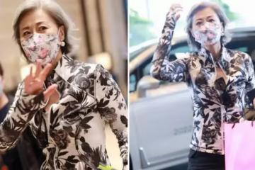 葉倩文回酒店被拍，又紋眉又穿緊身衣，雖不染白髮但還是愛漂亮！