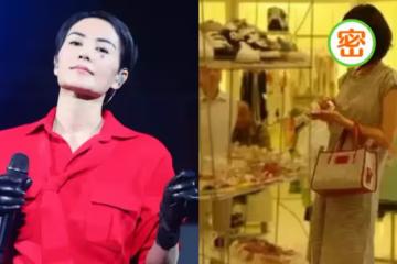 王菲逛兒童店被拍，穿條紋裙踩人字拖，高高的身型怎麼穿都漂亮！
