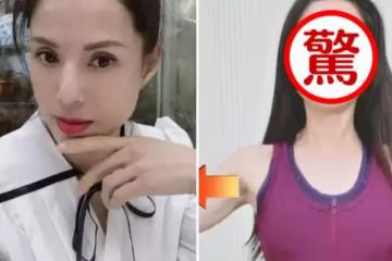 55歲李若彤罕曬健身照！素顏出鏡雙臂肌肉線條驚艷，穿短背心馬甲線好撩人，網友：歲月不敗美人