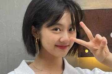 黃磊大女兒多多罕秀短髮,年僅16歲清純可人,戴黃金耳環閃到反光